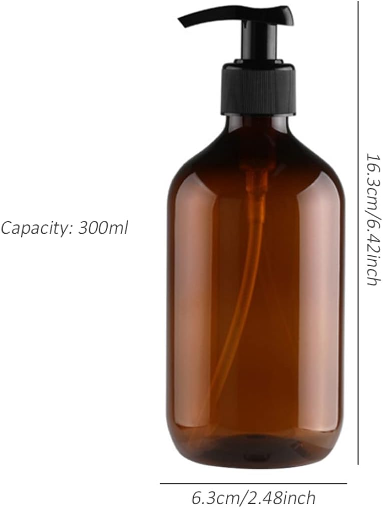 woobles Refillable Cosmetic Pump Dispensers, 300ml Empty Pump Lotion Bottle, Refillable Lotion Shampoo Liquid Dispenser, Shower Gel Container for Traveling(Green) - Image 5